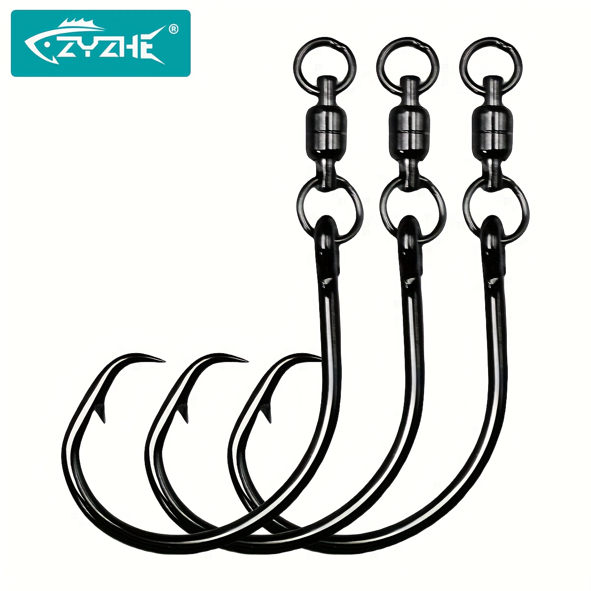 ZYZHE 3/6/9pcs Kail Bulat Deng - Fishing Hook Circle ulasan dan harga